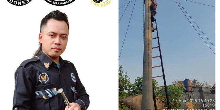 Marak Jaringan Wifi Nempel di Tiang listrik di Warunggunung, King Naga Minta PLN Lebak Segera Bertindak