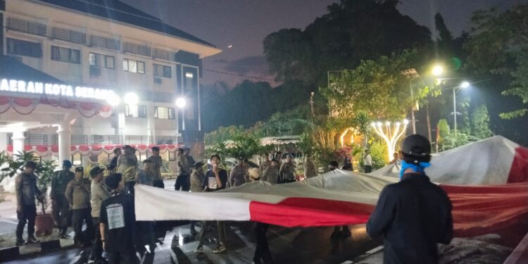 Cacat Prosedur, Mahasiswa Gelar Aksi Desak Walikota Serang Stop Proyek Sawah Luhur